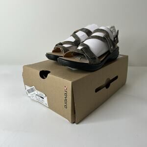 Revere Miami Sandals Womens 5 M Peacok Python Strappy Leather